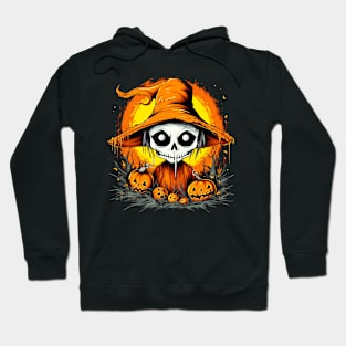 Eerie Halloween Ghoul Art - Spooky Season Delight Hoodie